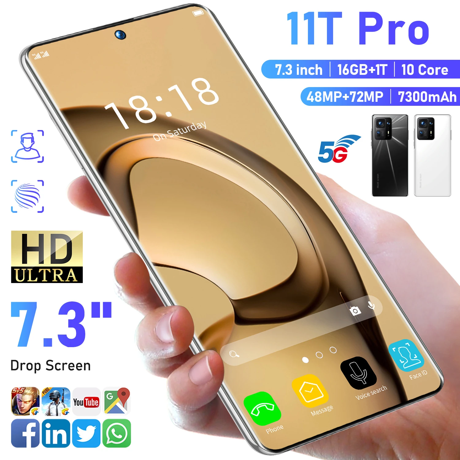 Global Version 11T Pro 16GB+1T 4G LTE 5G Android OS 12 System 7.3 HD + Full Screen 2400*3200 100% Original
Global Version 11T Pro 16GB+1T 4G LTE 5G Android OS 12 System 7.3 HD + Full Screen 2400*3200 100% Original