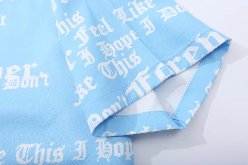 Mens Full Letters Printed Hawaiian Shirts Harajuku Streetwear 2021SS Short Sleeve Blouse Punk Rock Unisex Oversize Shirts Tops
Mens Full Letters Printed Hawaiian Shirts Harajuku Streetwear 2021SS Short Sleeve Blouse Punk Rock Unisex Oversize Shirts Tops