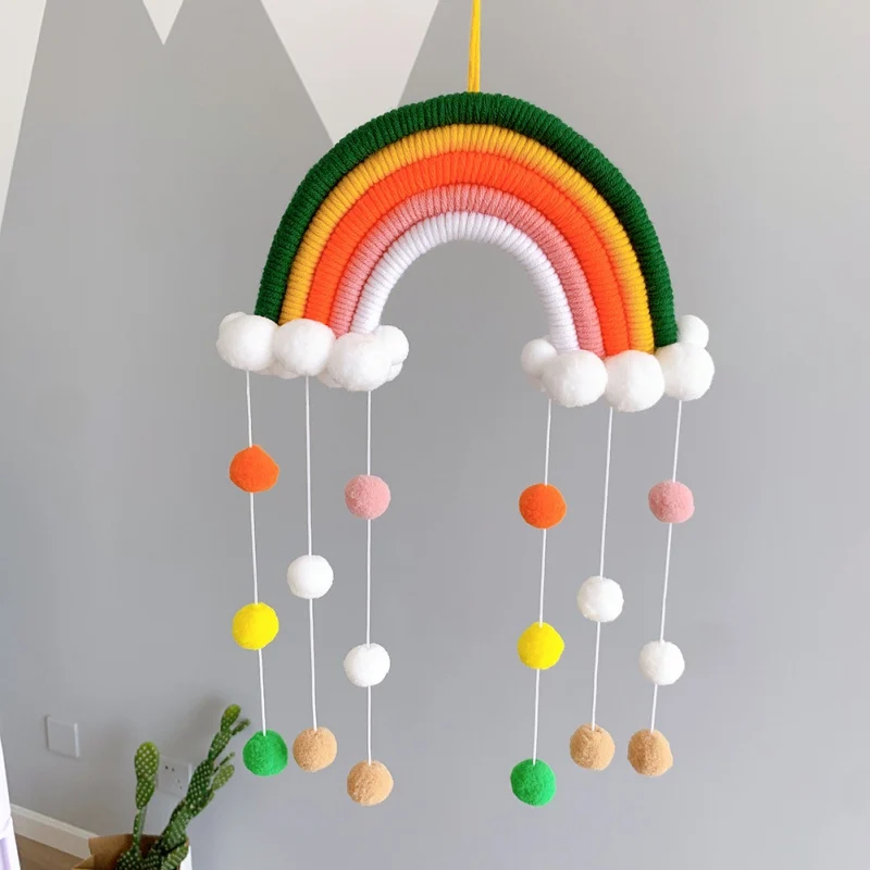 Детская комната для детского сада ручной работы хлопок Тканое радужное облако с шарик-помпон настенные декоративные украшения принадлежно...
Детская комната для детского сада ручной работы хлопок Тканое радужное облако с шарик-помпон настенные декоративные украшения принадлежно...