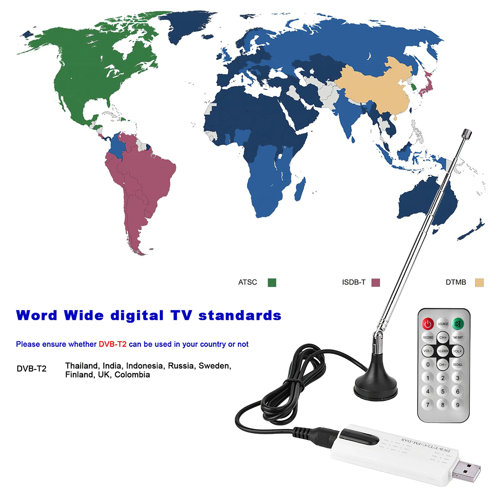 2021 For PC Laptop For Windows 7/8 TV Receiver Multifunctional New Arrival USB DVB-T/T2/C+FM+DAB+SDR TV Tuner Stick USB Dongle
2021 For PC Laptop For Windows 7/8 TV Receiver Multifunctional New Arrival USB DVB-T/T2/C+FM+DAB+SDR TV Tuner Stick USB Dongle