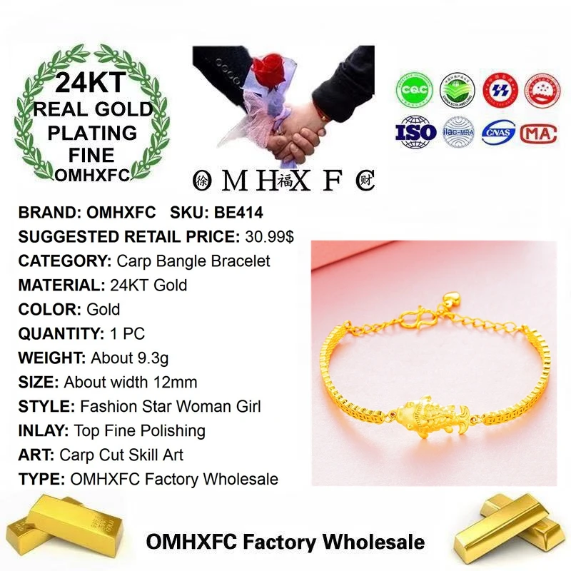Ювелирные изделия OMHXFC оптовая продажа BE414 Европейская мода изящный женвечерние