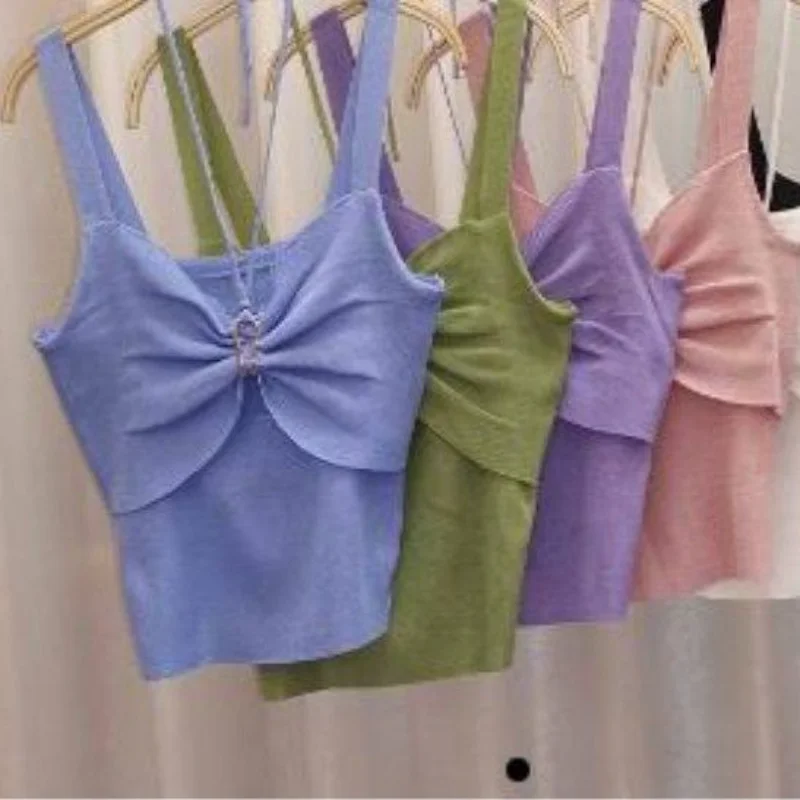 Vest female niche design sense carefully machine hollow halter neck slim Korean knit solid color short sling y2k top women 2021
Vest female niche design sense carefully machine hollow halter neck slim Korean knit solid color short sling y2k top women 2021