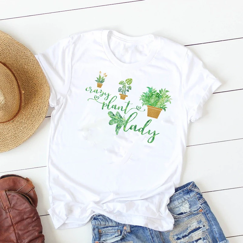 Women Lady T Shirt Plants Lover Printed Tshirt Ladies Short Sleeve Loose Tee Shirt Women Female Tops Clothes Graphic T-shirt 
Women Lady T Shirt Plants Lover Printed Tshirt Ladies Short Sleeve Loose Tee Shirt Women Female Tops Clothes Graphic T-shirt