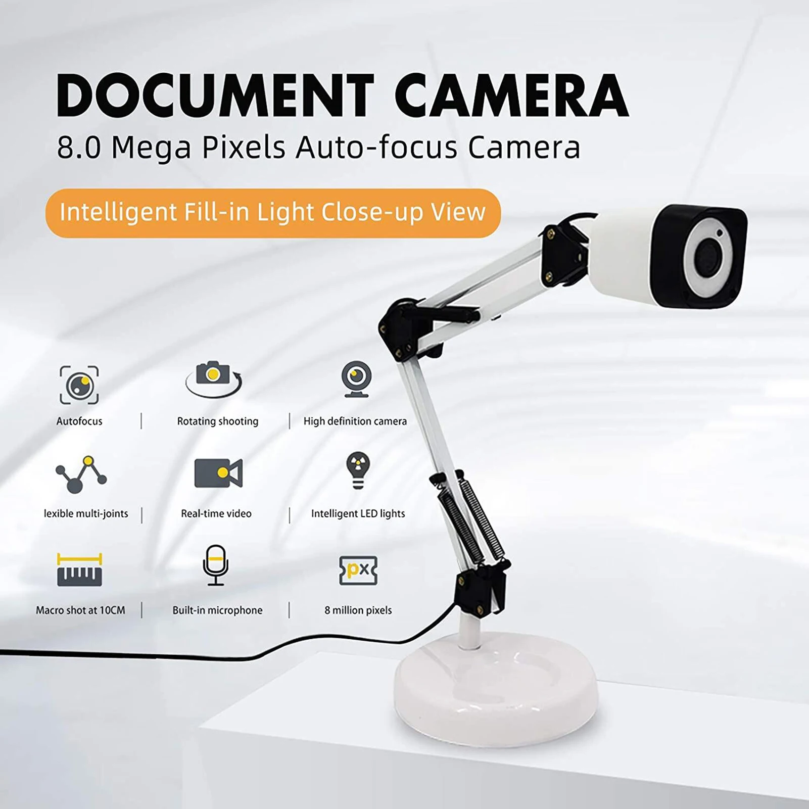 2 in 1 Document Scanner Camera & Webcam with Auto-Focus and LED Supplemental Light 8 Mega-pixel High-Definition A3 Scan Size
2 in 1 Document Scanner Camera & Webcam with Auto-Focus and LED Supplemental Light 8 Mega-pixel High-Definition A3 Scan Size