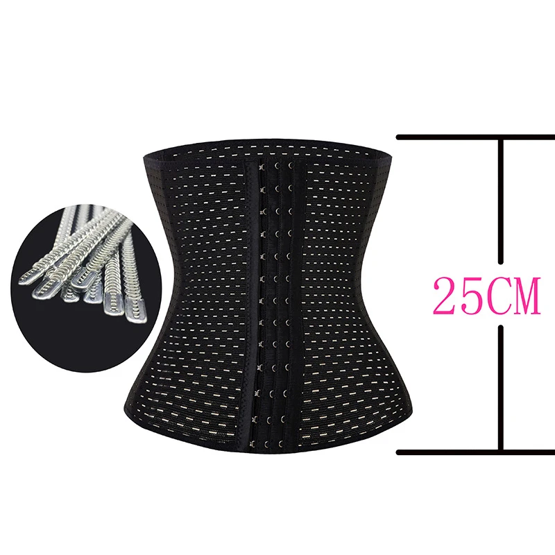 

25cm High Waist Trainer Body Shaper Steel Boned Corset Women Lingerie Postpartum Belly Slimming Belt Modeling Strap Shapewear