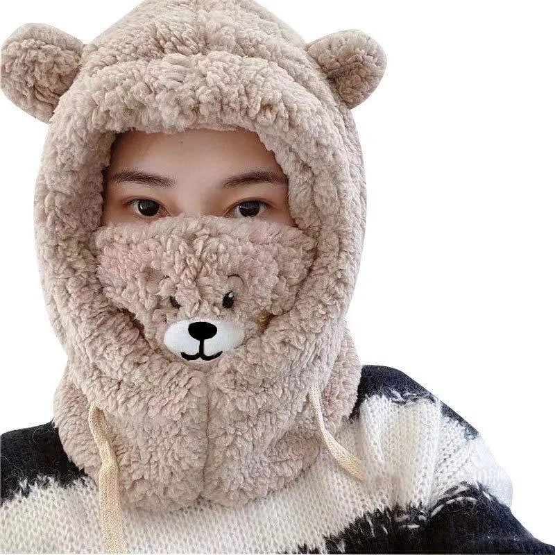 2021 New Winter Outdoor Wild Cute Bear Ear Hat Lamb Plush Lei Feng Hat Female Thickened Warmth Ear Protection One-piece Mask Hat
2021 New Winter Outdoor Wild Cute Bear Ear Hat Lamb Plush Lei Feng Hat Female Thickened Warmth Ear Protection One-piece Mask Hat