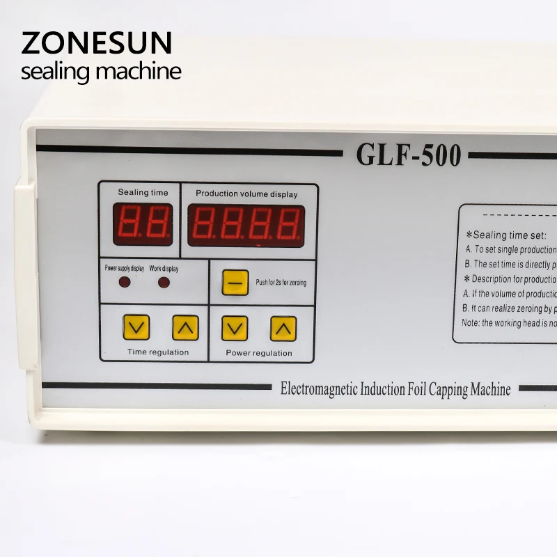 ZONESUN GLF-500 машина для запечатывания алюминиевой фольгой ручная Электромагнитная