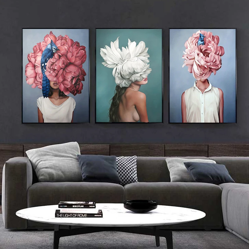 Flowers Feathers Woman Abstract Canvas Painting Wall Art Print Poster Picture Decorative Painting Living Room Home Decoration
Flowers Feathers Woman Abstract Canvas Painting Wall Art Print Poster Picture Decorative Painting Living Room Home Decoration