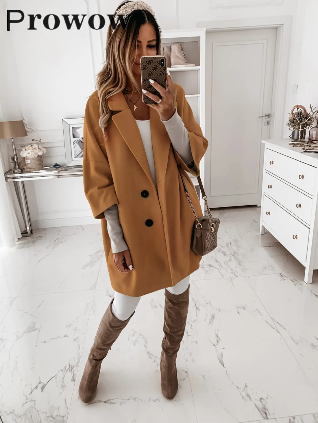 Prowow Autumn Winter Women Fashion Solid Long Woolen Coat Female Casual Streetwear Long Sleeve Turn-down Collar Jackets S-2XL
Prowow Autumn Winter Women Fashion Solid Long Woolen Coat Female Casual Streetwear Long Sleeve Turn-down Collar Jackets S-2XL