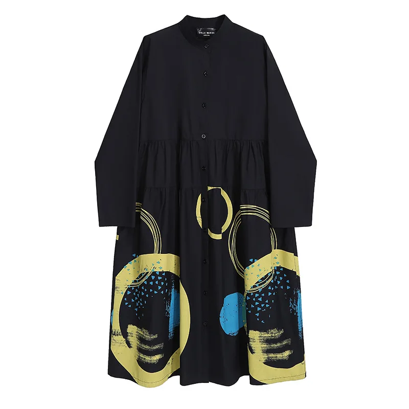 Dresses for Women Party 2021 Spring Japanese Women's Large Loose and Thin Abstract Printed Shirt Dress
Dresses for Women Party 2021 Spring Japanese Women's Large Loose and Thin Abstract Printed Shirt Dress