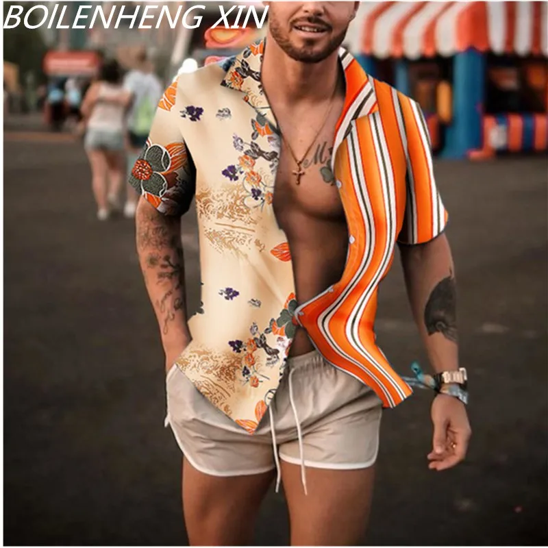 2021Summer Men Shirt Camisas Para Hombre Mens Shirts Men Fashions Hawaii Men Single-Breasted Shirt Man Short Sleeve Floral Shirt
2021Summer Men Shirt Camisas Para Hombre Mens Shirts Men Fashions Hawaii Men Single-Breasted Shirt Man Short Sleeve Floral Shirt