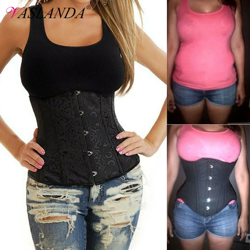 Bustiers & Corsets Lace Up Jacquard Brocade Waist Training Corsets Heavy Duty 24 Steel Boned Wedding Bridal Underbust Corselet
Bustiers & Corsets Lace Up Jacquard Brocade Waist Training Corsets Heavy Duty 24 Steel Boned Wedding Bridal Underbust Corselet