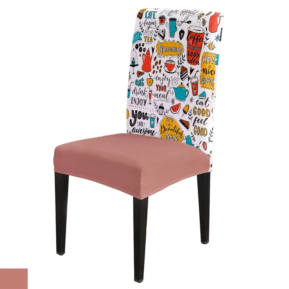 Cafe Doodle Teapot Cup Food Chair Cover Spandex Elastic Printing Dining Chair Kitchen Seat Case Stretch
Cafe Doodle Teapot Cup Food Chair Cover Spandex Elastic Printing Dining Chair Kitchen Seat Case Stretch