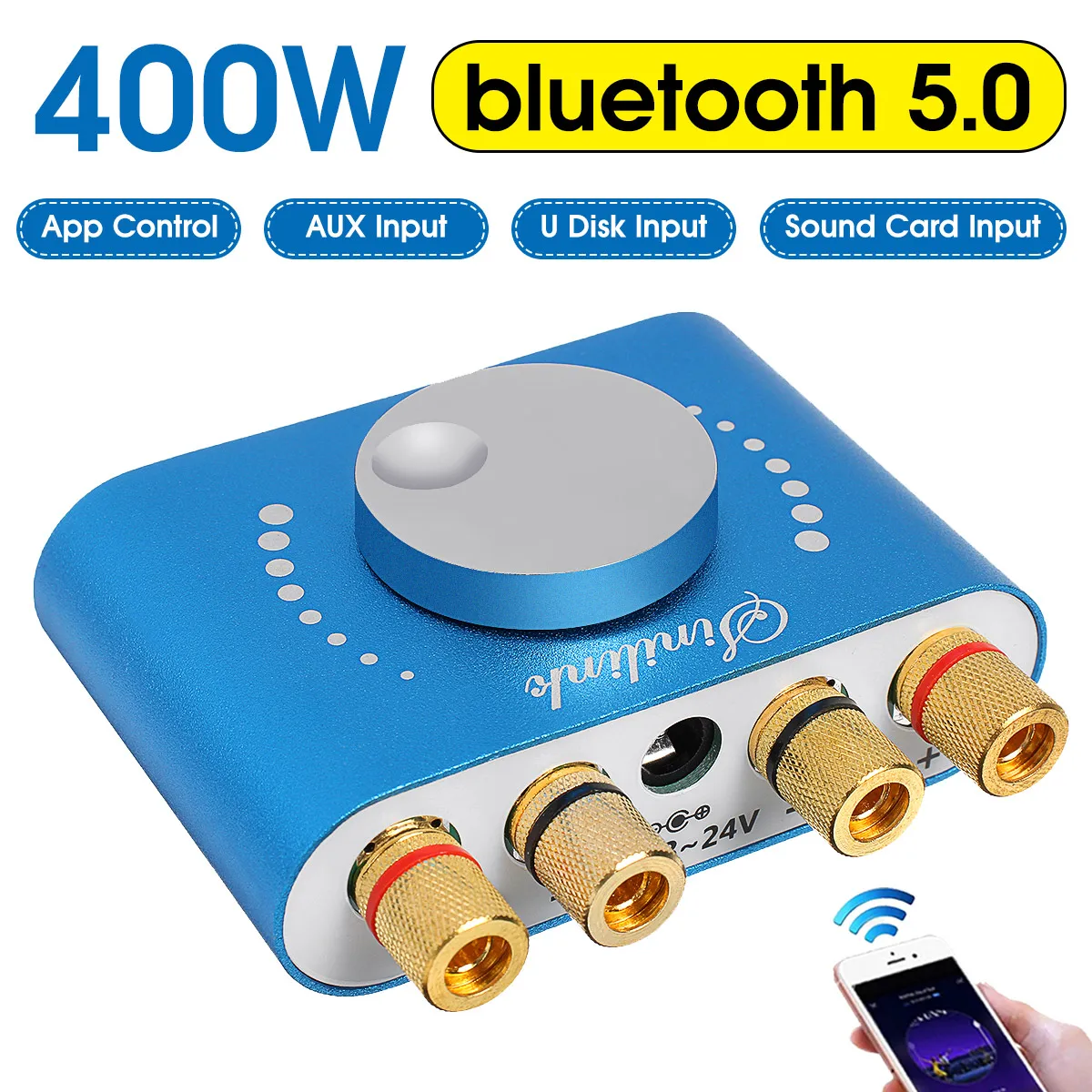 200W+200W 12V/24V Mini Amplifier bluetooth 5.0 Speaker Digital Audio Power Class D HiFi Stereo USB Music Sound Card AMP Home Car
200W+200W 12V/24V Mini Amplifier bluetooth 5.0 Speaker Digital Audio Power Class D HiFi Stereo USB Music Sound Card AMP Home Car