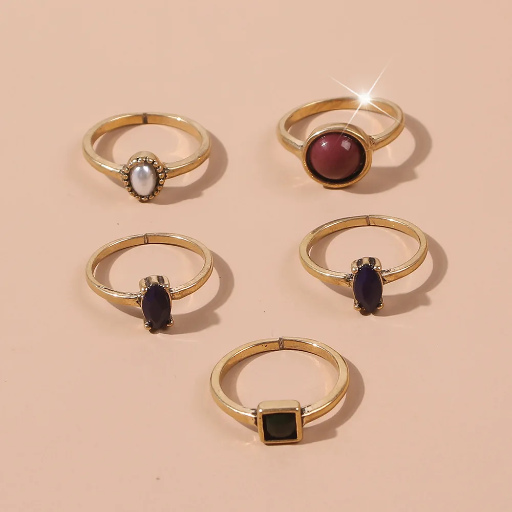 5Pcs Natural Stone Rings for Women Gold Color Joint Ring Set Boho Friends Colorful Finger Rings Kpop Women's Rings Jewelry 2020
5Pcs Natural Stone Rings for Women Gold Color Joint Ring Set Boho Friends Colorful Finger Rings Kpop Women's Rings Jewelry 2020