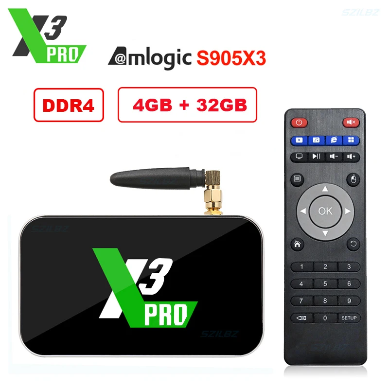 ТВ приставка X3 PRO CUBE Android 2 4 Amlogic S905X3 DDR4 ГБ 16 32 G и 5G WiFi 1000LAN телеприставка Bluetooth 4K