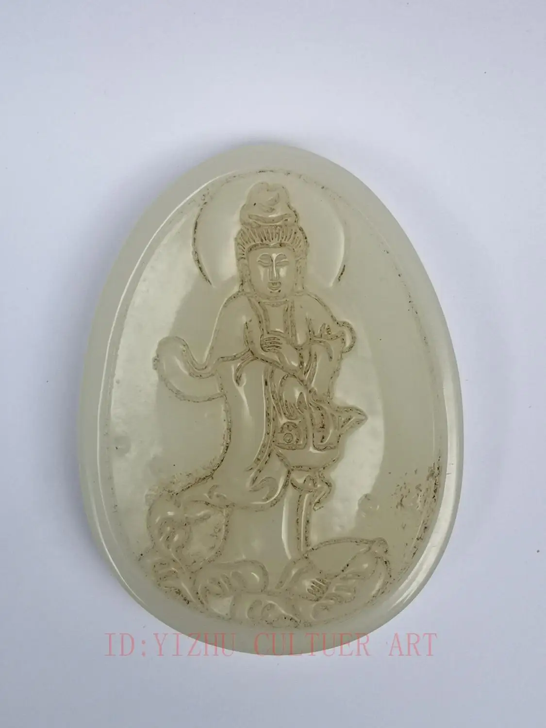 YIZHU CULTUER ART Collection Old China Jade Hand Carving Avalokitesvara Statue Pendant Amulet Gift
YIZHU CULTUER ART Collection Old China Jade Hand Carving Avalokitesvara Statue Pendant Amulet Gift