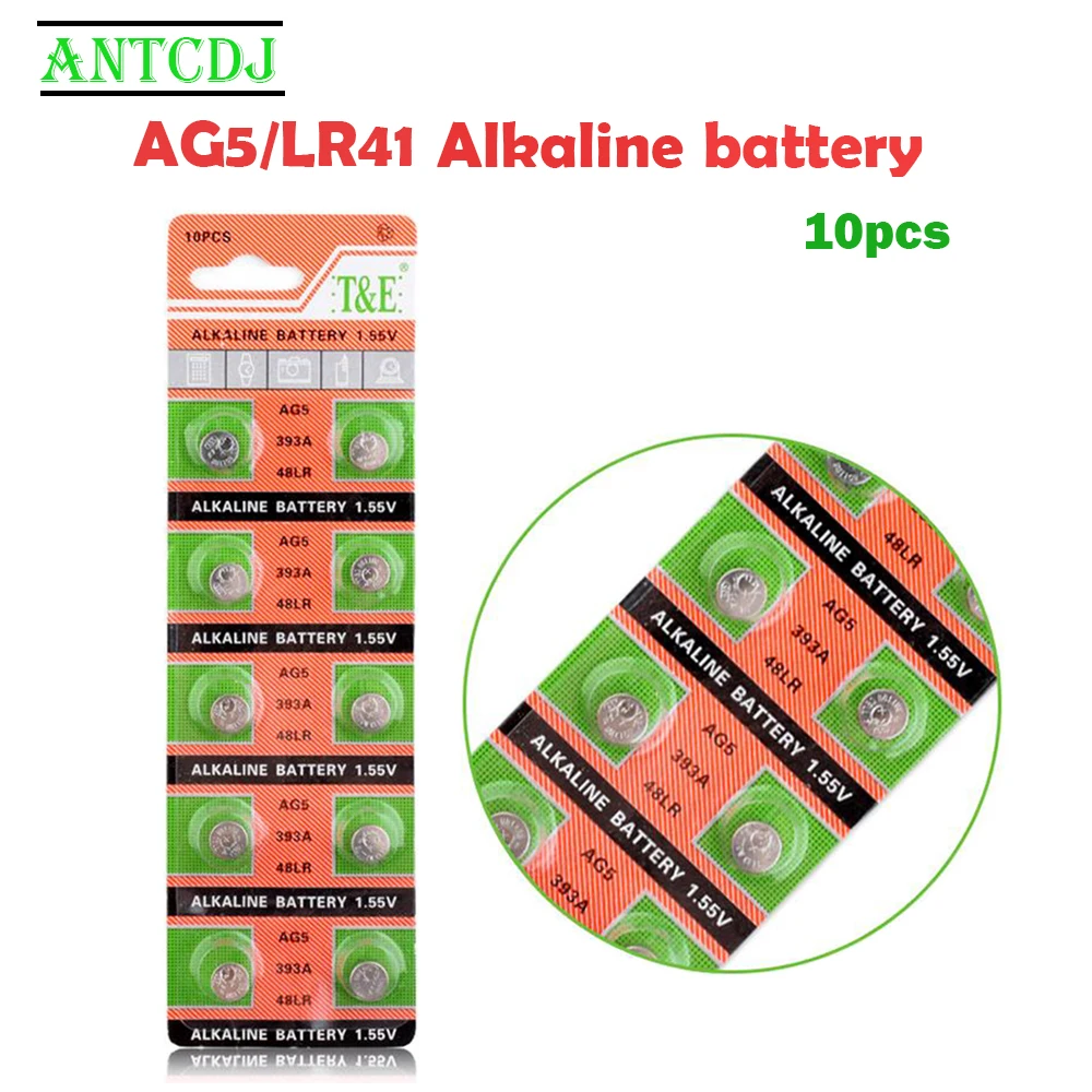 AG5 10Pcs 60mAh AG 5 1.55V Alkaline Button Battery LR754 SR754 393A 193 48LR G5A 393 Cell Coin Batteries For Watch Toys Remote
AG5 10Pcs 60mAh AG 5 1.55V Alkaline Button Battery LR754 SR754 393A 193 48LR G5A 393 Cell Coin Batteries For Watch Toys Remote