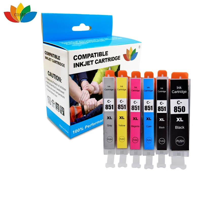 Full Set Pgi850 Cli851 BK/C/M/Y Ink Cartridge for Canon MX728 MX928 MG7180 IP7280 MG5480 MG6380 MG6400 Printer (With Grey)
Full Set Pgi850 Cli851 BK/C/M/Y Ink Cartridge for Canon MX728 MX928 MG7180 IP7280 MG5480 MG6380 MG6400 Printer (With Grey)