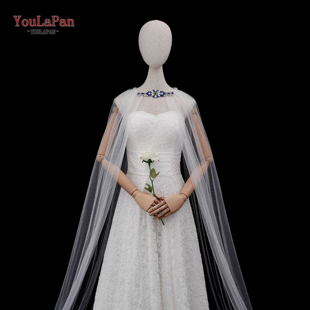 YouLaPan G28 Blue Rhinestone Bridal Cape Cloak Shawl Long Wedding Dress Jacket Shawl Cover over the Shoulder for Formal Party
YouLaPan G28 Blue Rhinestone Bridal Cape Cloak Shawl Long Wedding Dress Jacket Shawl Cover over the Shoulder for Formal Party