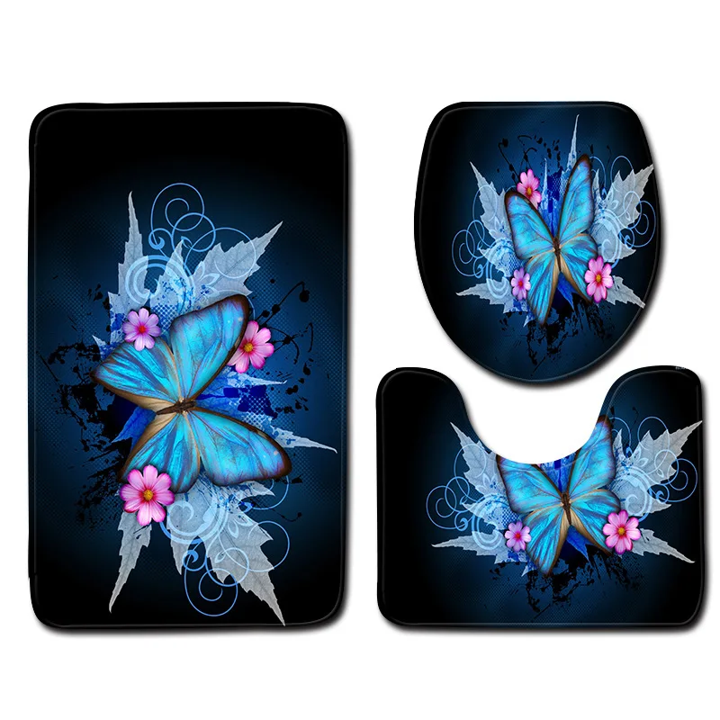 3D Butterfly Printed Bathroom Bath Mat Set, 3 Pieces Anti-slip Bathroom Floor Mat, Super Soft Toilet Rug Mat Set for Bathroom
3D Butterfly Printed Bathroom Bath Mat Set, 3 Pieces Anti-slip Bathroom Floor Mat, Super Soft Toilet Rug Mat Set for Bathroom