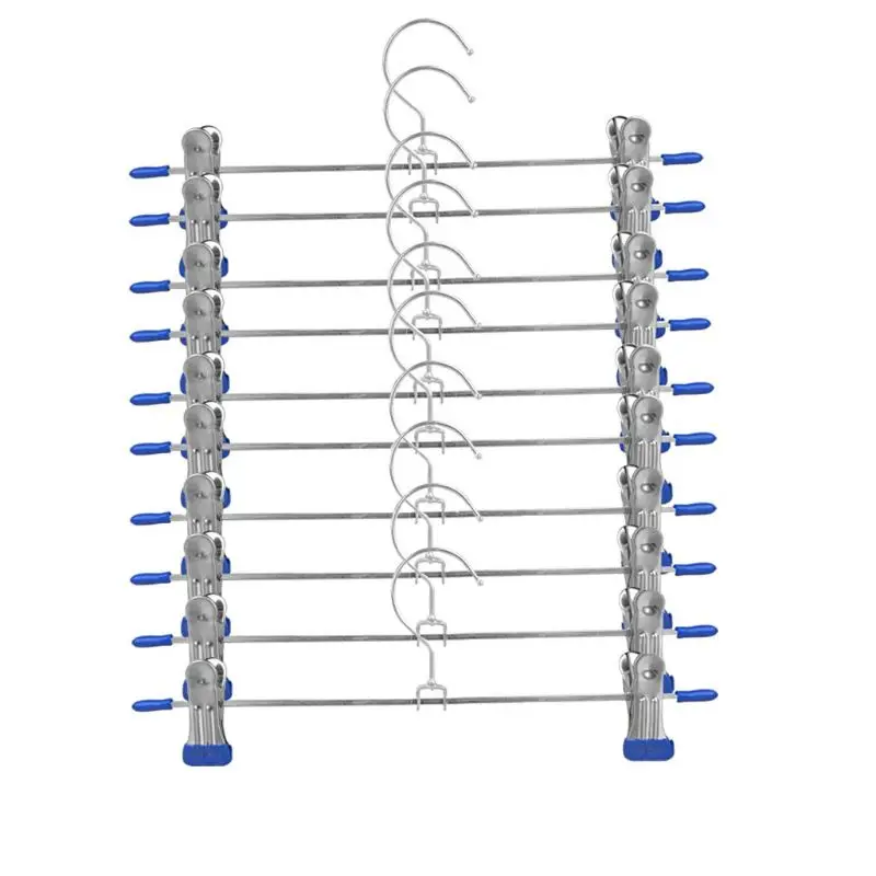 10 Pcs Stainless Steel Trouser Hanger Rack Coat Pants Skirt Hangers Clothes Stand Holder With 2 Adjustable Non-Slip Clips
10 Pcs Stainless Steel Trouser Hanger Rack Coat Pants Skirt Hangers Clothes Stand Holder With 2 Adjustable Non-Slip Clips