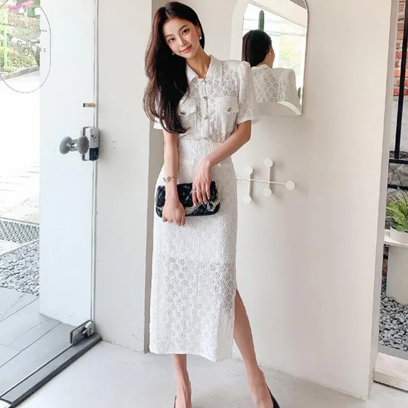 Костюм спортивный ZAWFL женский летний из двух предметов, корейский Белый однобортный Топ и кружевная офисная длинная юбка с разрезом
Костюм спортивный ZAWFL женский летний из двух предметов, корейский Белый однобортный Топ и кружевная офисная длинная юбка с разрезом