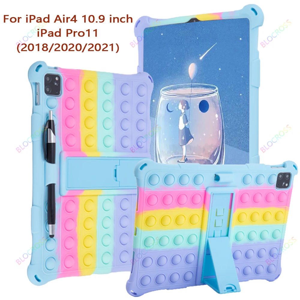 Non-toxic Case for Ipad Air 4 10.9"(2020),New Bubble Unzip Silicone Case for Ipad Pro11 Silicone Rainbow Cover Stand Shell Funda
Non-toxic Case for Ipad Air 4 10.9"(2020),New Bubble Unzip Silicone Case for Ipad Pro11 Silicone Rainbow Cover Stand Shell Funda
