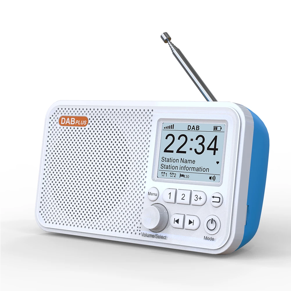 

C10 2.4 inch DAB+ FM Radio LCD Digital Desktop Alarm Clock Bluetooth-compatible Broadcasting Radio Supports TF Card MP3 Player