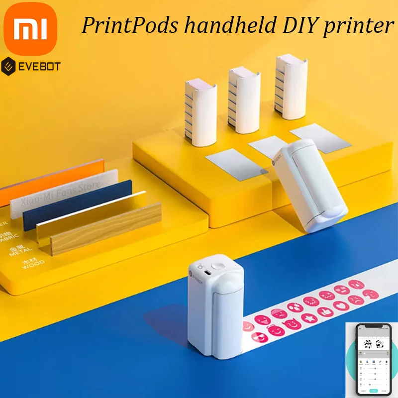 Xiaomi Smart DIY ручной принтер многогранный код татуировки фото узор многоцелевой