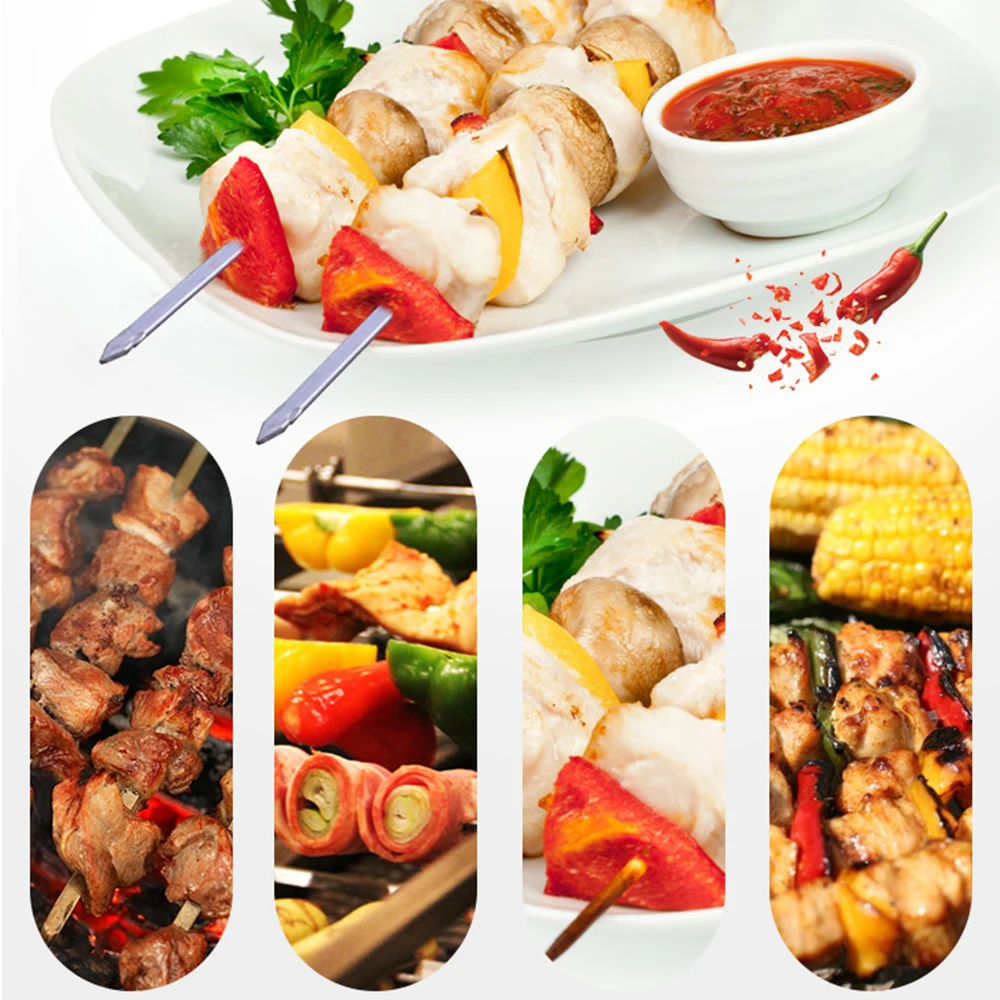 6pcs Long Thick 52cm Stainless Steel Wooden Handle BBQ Needle Meat String BBQ Grills Barbecue Skewers Kebab Sticks Tools 
6pcs Long Thick 52cm Stainless Steel Wooden Handle BBQ Needle Meat String BBQ Grills Barbecue Skewers Kebab Sticks Tools