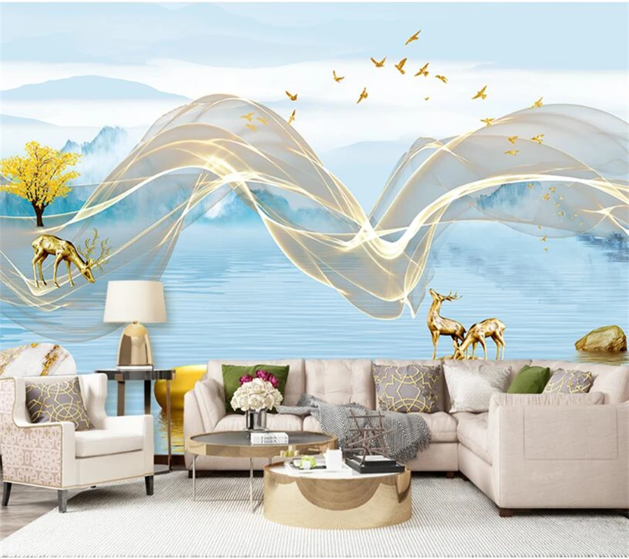 beibehang Custom large mural modern golden landscape line living room background living room bedroom background wallpaper
beibehang Custom large mural modern golden landscape line living room background living room bedroom background wallpaper