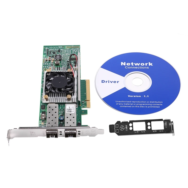 Сетевая карта Ethernet 10 Гб PCI Express 8X-(для контроллера Broadcom BCM57810S) двойной SFP + адаптер