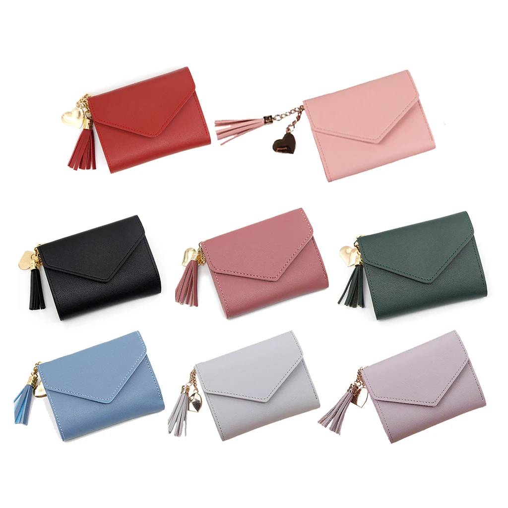 Women Simple Short Wallet Tassel Coin Purse Card Holders Handbag Red Gray Blue Black Lady Wellet
Women Simple Short Wallet Tassel Coin Purse Card Holders Handbag Red Gray Blue Black Lady Wellet