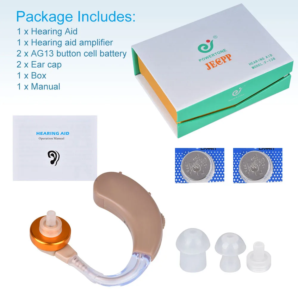 F-138 Digital In-Ear Hearing Aid Kit 50dB Sensitivity Behind The Ear Hearing BTE Sound Voice Amplifier Parents Old man Gifts
F-138 Digital In-Ear Hearing Aid Kit 50dB Sensitivity Behind The Ear Hearing BTE Sound Voice Amplifier Parents Old man Gifts