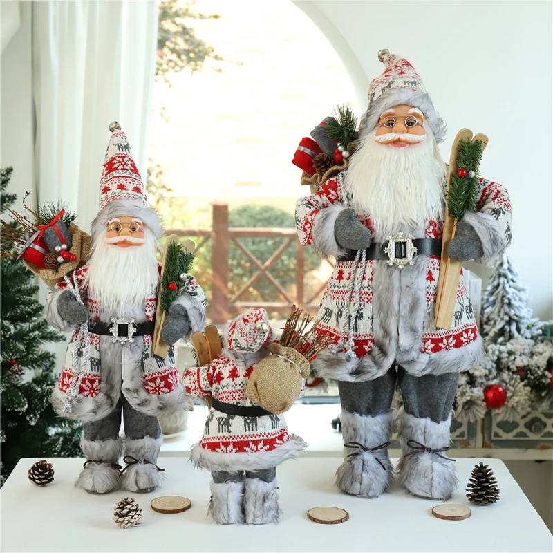 

Рождественские украшения для дома, кукла Санта-Клауса, плюшевая игрушка, новогодний декор для вечеринки, праздничные подарки, украшение для рождественской елки 2022