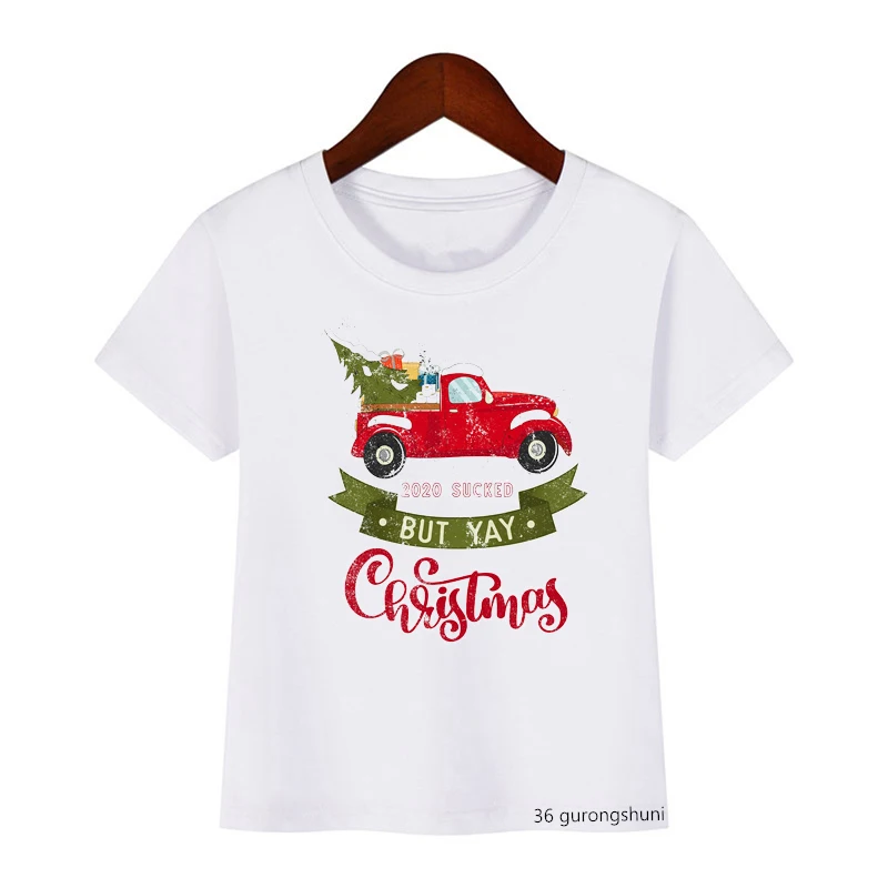 Kids t-shirt vogue Christmas car and tree cartoon print boy t shirt cute kid tops summer Harajuku girl tshirt Christmas costume
Kids t-shirt vogue Christmas car and tree cartoon print boy t shirt cute kid tops summer Harajuku girl tshirt Christmas costume