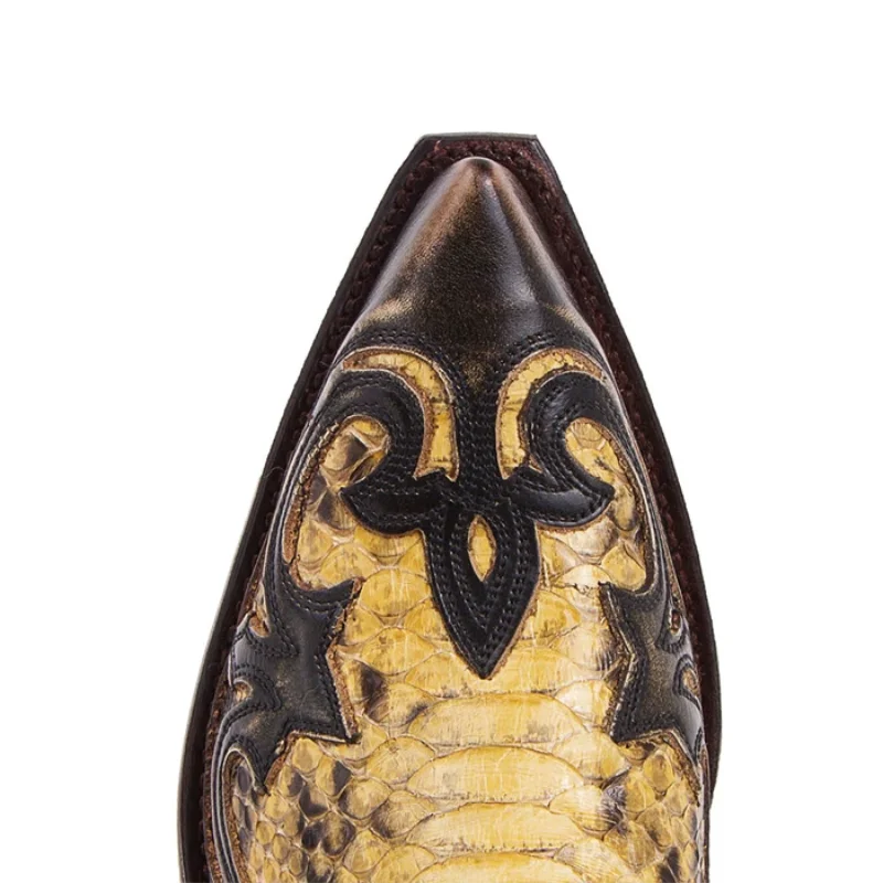 Men's Handmade PU High-quality Black-bottomed Golden Python Embossed Boots Trendy Fashion All-match Casual Fashion Boots HL246
Men's Handmade PU High-quality Black-bottomed Golden Python Embossed Boots Trendy Fashion All-match Casual Fashion Boots HL246