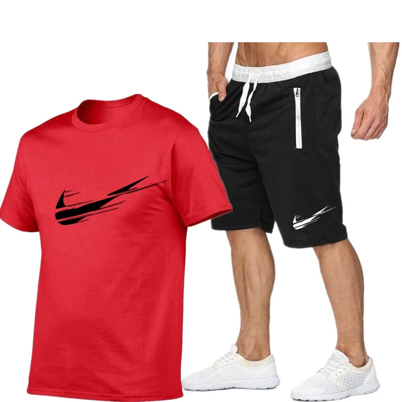 2021 New men's tracksuit Cotton casual sports T-shirts + Men's shorts loose breathable basketball sportswear Men's clothes 
2021 New men's tracksuit Cotton casual sports T-shirts + Men's shorts loose breathable basketball sportswear Men's clothes