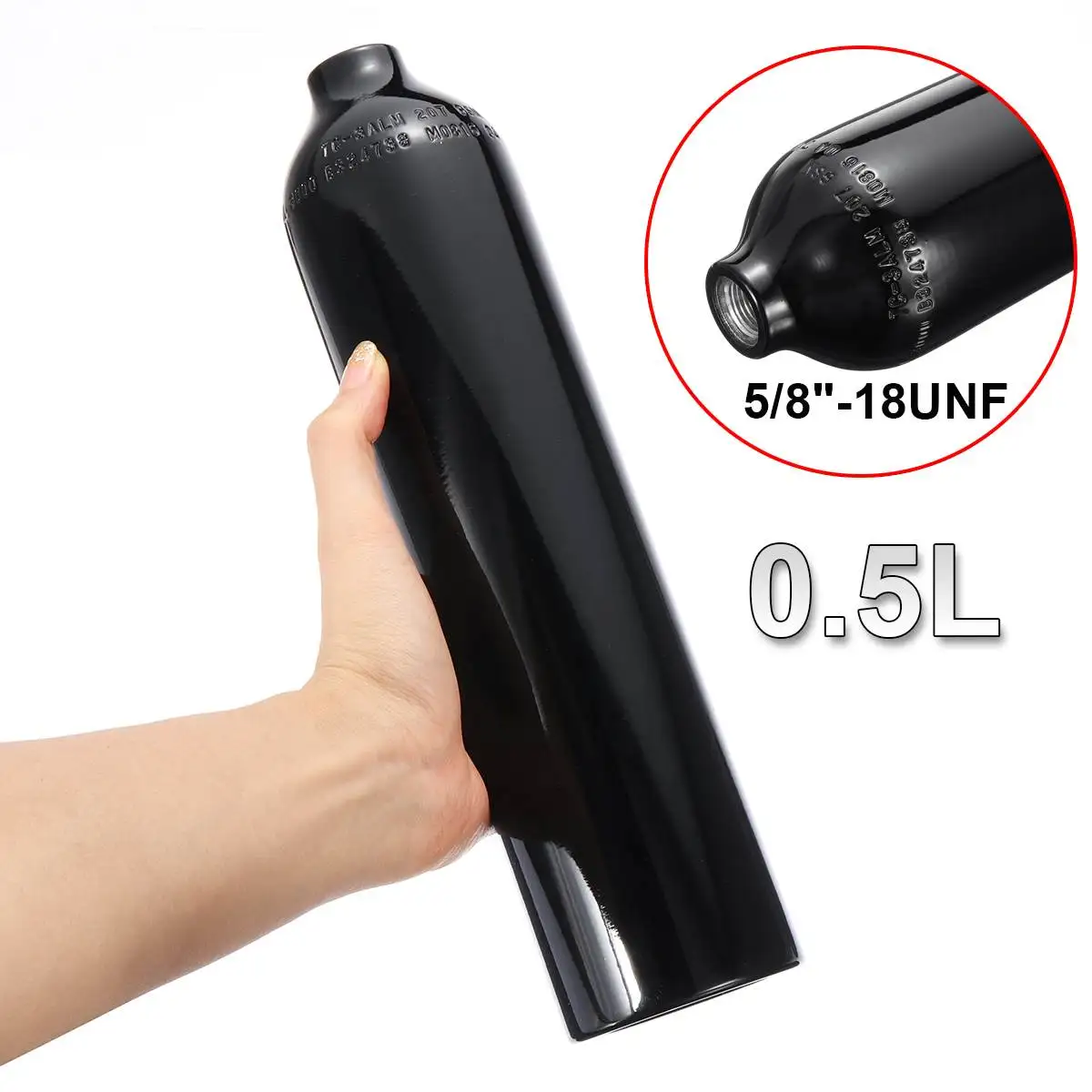 0.5L 3000PSI Paintball Cylinder Aluminum Air Tank Safety explosion-proof High Pressure Soda Bottle Filling Tank Cylinder
0.5L 3000PSI Paintball Cylinder Aluminum Air Tank Safety explosion-proof High Pressure Soda Bottle Filling Tank Cylinder