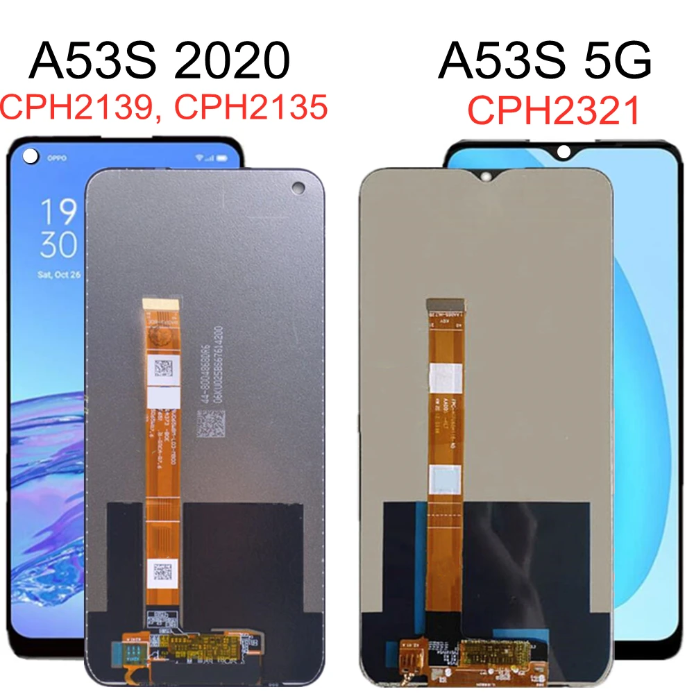6.52" FOR OPPO A53s 5G CPH2321 / 6.5" A53S 4G 2020 CPH2139 CPH2135 LCD Display Touch Screen Digitizer Assembly Replacement parts
6.52" FOR OPPO A53s 5G CPH2321 / 6.5" A53S 4G 2020 CPH2139 CPH2135 LCD Display Touch Screen Digitizer Assembly Replacement parts