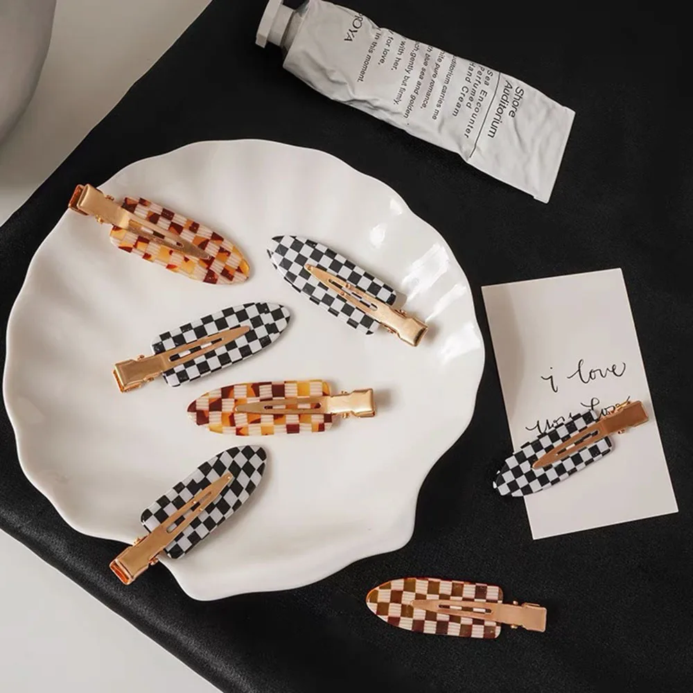 New Checkered Hair Clips Acetate Barrettes Vintage Colorful Grid Plaid Geometric Wave Side Pins For Women Hair Accessories
New Checkered Hair Clips Acetate Barrettes Vintage Colorful Grid Plaid Geometric Wave Side Pins For Women Hair Accessories