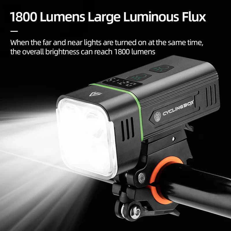 1800ML Light Bicycle Lighting Headlight/Flashlight For Bicycle Lantern Bike Light Waterproof Rechargeable Bike Accessories
1800ML Light Bicycle Lighting Headlight/Flashlight For Bicycle Lantern Bike Light Waterproof Rechargeable Bike Accessories