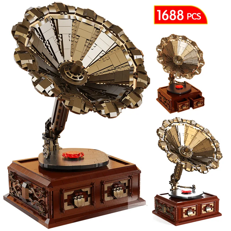 Friends Retro Nostalgic Phonograph Music Box Model Building Blocks Classic Musical Gramophone Bricks Educate Toys for Kids Gifts
Friends Retro Nostalgic Phonograph Music Box Model Building Blocks Classic Musical Gramophone Bricks Educate Toys for Kids Gifts