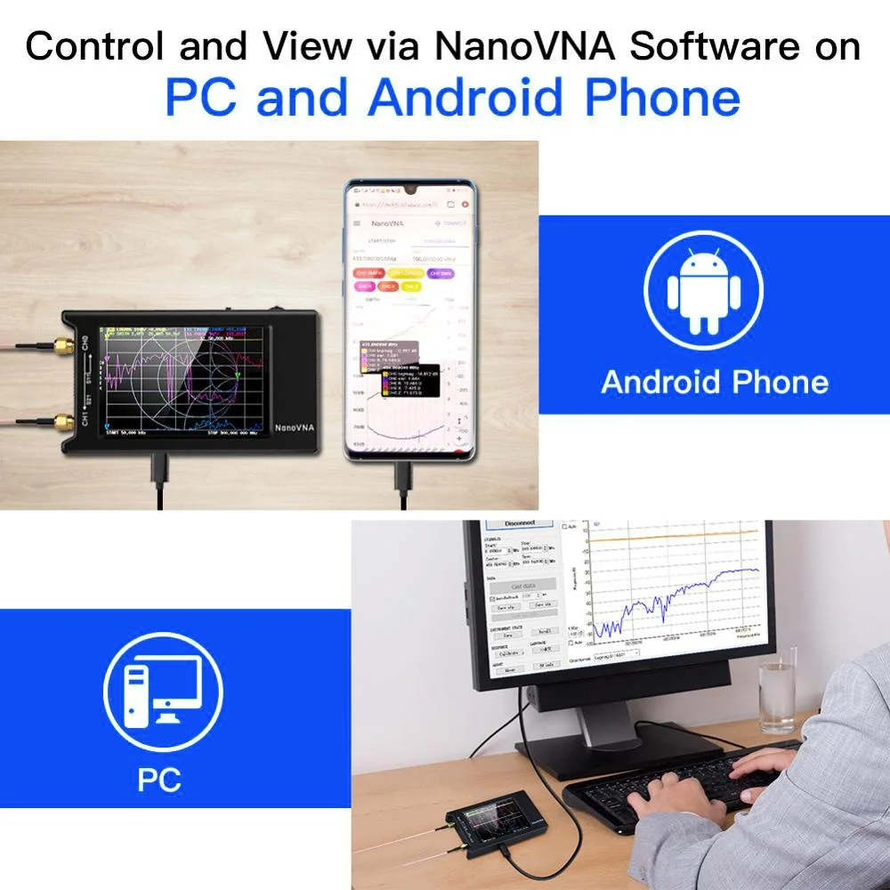 NanoVNA-H4 Vector Network Analyzer Digital 4 Inch LCD Touchscreen Antenna Analyzer 10KHz~1.5GHz VNA HF VHF UHF UV Network Tools
NanoVNA-H4 Vector Network Analyzer Digital 4 Inch LCD Touchscreen Antenna Analyzer 10KHz~1.5GHz VNA HF VHF UHF UV Network Tools