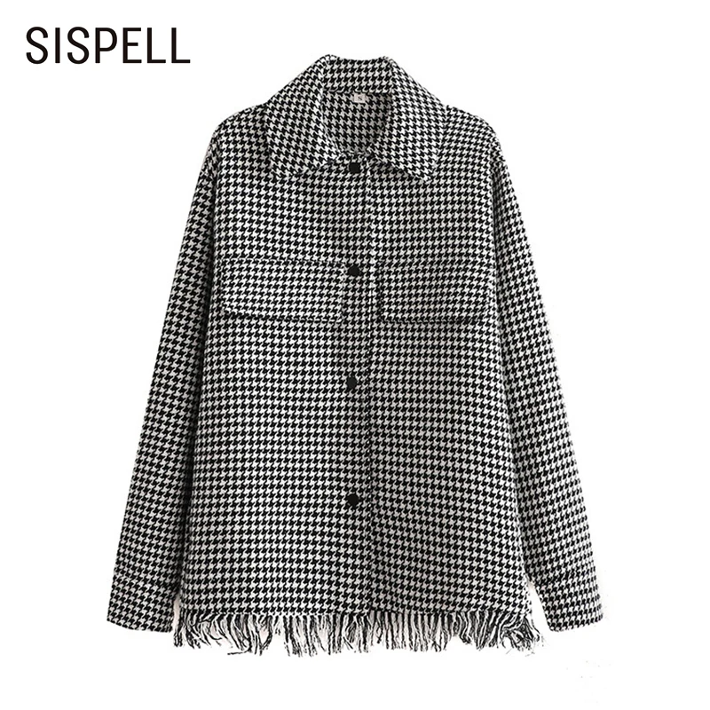 SISPELL Houndstooth Colorblock Blouses For Female Lapel Collar Long Sleeve Loose Women's Casual Shirt Fashion New 2021
SISPELL Houndstooth Colorblock Blouses For Female Lapel Collar Long Sleeve Loose Women's Casual Shirt Fashion New 2021