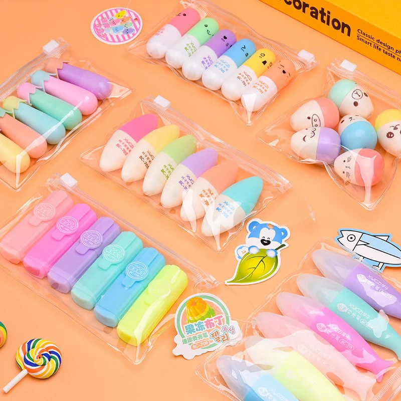6PCS Cute Mini Smiling Face Pill Highlighter Lovely Cartoon Painting Pen Marking Pens Students Learn Stationery Supplies
6PCS Cute Mini Smiling Face Pill Highlighter Lovely Cartoon Painting Pen Marking Pens Students Learn Stationery Supplies