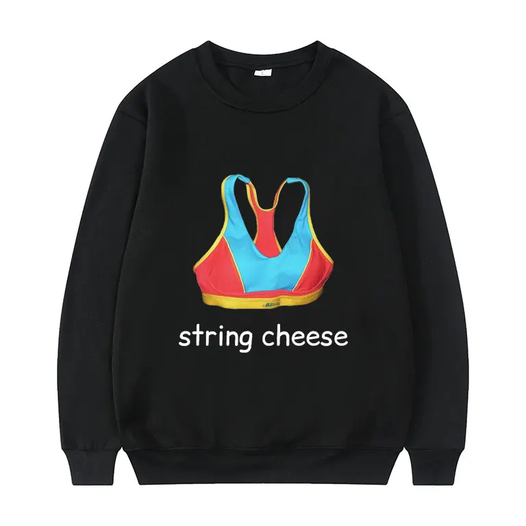 String Cheese Pullovers Men Women Simple Outdoor Sweatshirt Woman Kawaii Cute Pullover Man Sweatshirts Fitness Style Streetwear
String Cheese Pullovers Men Women Simple Outdoor Sweatshirt Woman Kawaii Cute Pullover Man Sweatshirts Fitness Style Streetwear