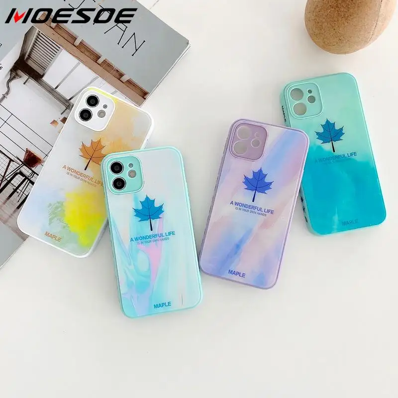 For iPhone 13 Pro Max Luxury Ultra-thin Maple Leaf Tempered Glass Silicone Case iPhone 12 11 Pro XS Max XR 8 7 Protection Cover
For iPhone 13 Pro Max Luxury Ultra-thin Maple Leaf Tempered Glass Silicone Case iPhone 12 11 Pro XS Max XR 8 7 Protection Cover