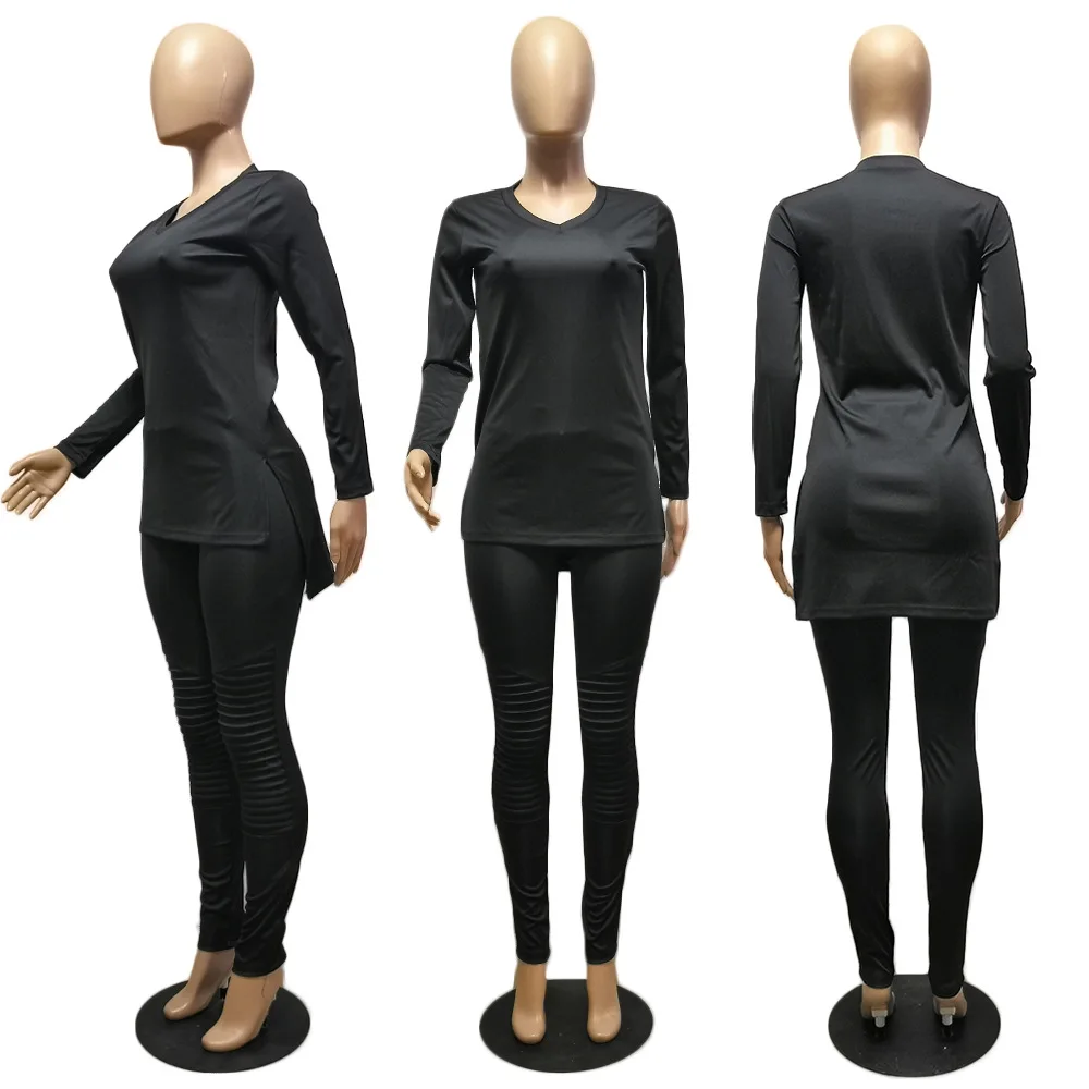 Women's Sport Suit Casual Two Piece Sweatsuit Deep V Neck Long Sleeve Side Split Loose Tops Skinny Legging Lounge Wear Outfits
Women's Sport Suit Casual Two Piece Sweatsuit Deep V Neck Long Sleeve Side Split Loose Tops Skinny Legging Lounge Wear Outfits